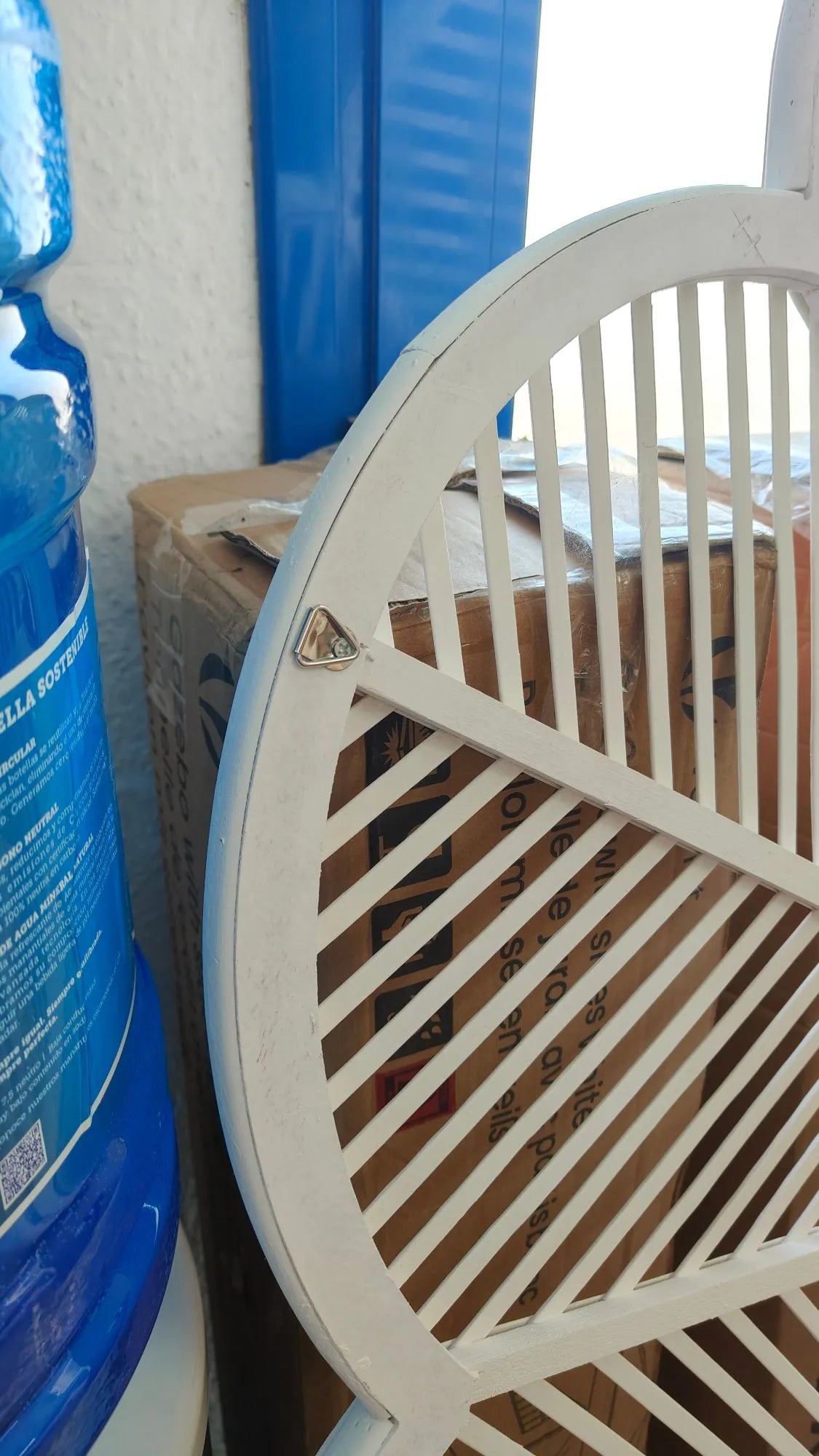 Cabecero Cama Madera Bambú Blanco